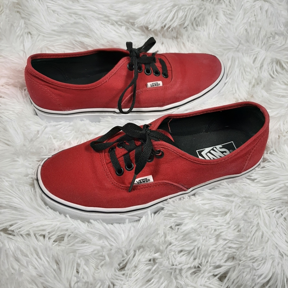 Vans Red Skate Shoes Waffle Sole Sz 7.5 M / 9 W